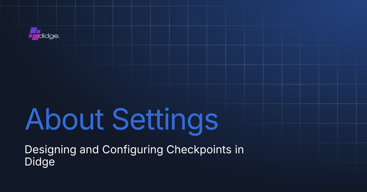 About Settings | Checkpoint Structure | Home